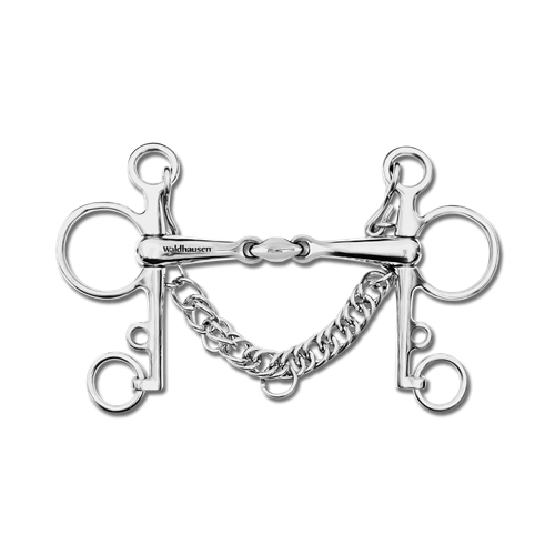Udidlo Pelham, nerez, 2 x lomené - vel.l 14,5 cm Udidlo Pelham, 2xlomenné, nerez, vel. 14,5 cm