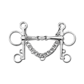Udidlo Pelham, nerez, 2 x lomené - vel.l 14,5 cm Udidlo Pelham, 2xlomenné, nerez, vel. 14,5 cm