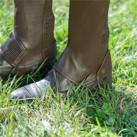 Kožené minichaps Horze Spirit, černé / hnědé - hnědé, vel. L Minichaps kožené Horze Spirit, hnědé, vel. L