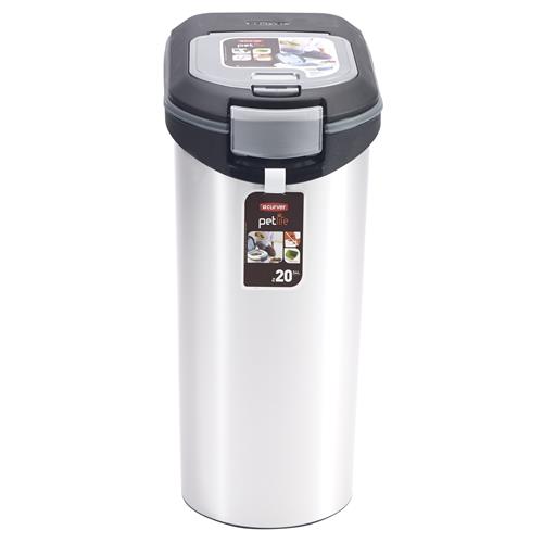 Kontejner na krmivo Curver stříbrný, 20 kg/54 l Kontejner Curver na kolečkách 54 l.