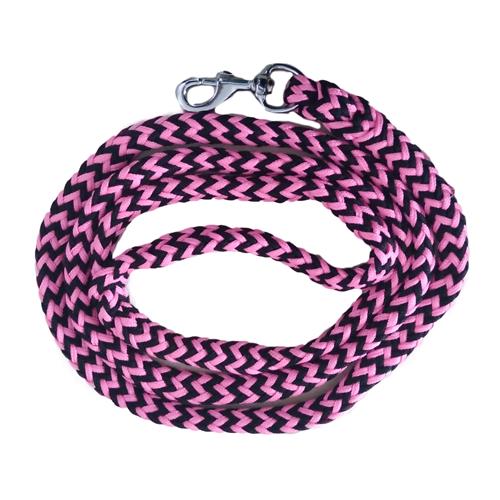 Pletené vodítko ManMat, 2,5 m - černo-růžové Pletené vodítko ManMat, růžové, 2,5 m