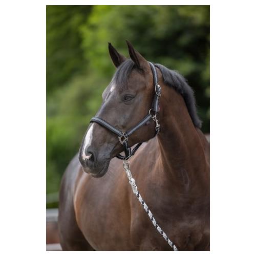 Ohlávka pro koně Mustang, stavitelná, černá - vel. Full Ohlávka pro koně nylonová, Mustang, podložená dvakrát stavitelná černá