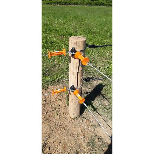 Držák k brance pro elektrické ohradníky LACME, černý Držák k brance pro elektrické ohradníky LACME, černý
