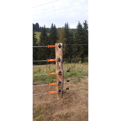 Držák k brance pro elektrické ohradníky LACME, černý Držák k brance pro elektrické ohradníky LACME, černý