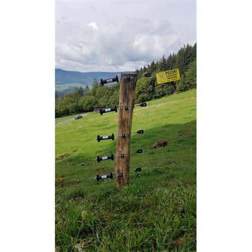 Držák k brance pro elektrické ohradníky LACME, černý Držák k brance pro elektrické ohradníky LACME, černý