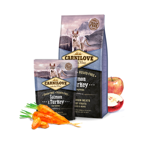 Granule pro štěňata Carnilove Salmon & Turkey puppies 1,5 kg Granule štěně Carnilove Salmon & Turkey.