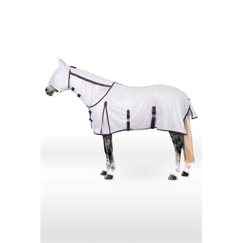 Set deka proti hmyzu + maska Horze La Paz S/S 25, bílá - vel. 135/185 cm Set maska+deka proti mouchám Horze La Paz SS25, bílá, vel 135