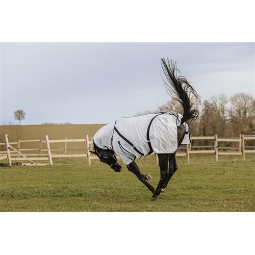 Deka proti hmyzu s krkem Equithéme Combo, bílá - vel. 145/198 cm Deka síť. s krkem Equithéme Combo, bílá, vel. 145/198 cm
