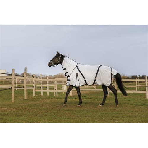 Deka proti hmyzu s krkem Equithéme Combo, bílá - vel. 145/198 cm Deka síť. s krkem Equithéme Combo, bílá, vel. 145/198 cm