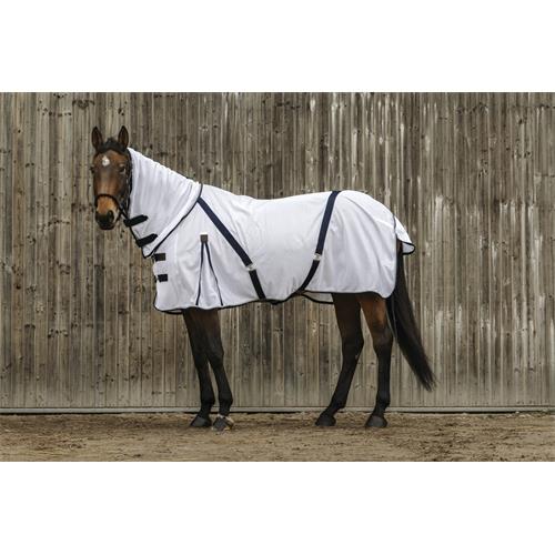Deka proti hmyzu s krkem Equithéme Combo, bílá - vel. 145/198 cm Deka síť. s krkem Equithéme Combo, bílá, vel. 145/198 cm