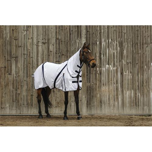 Deka proti hmyzu s krkem Equithéme Combo, bílá - vel. 145/198 cm Deka síť. s krkem Equithéme Combo, bílá, vel. 145/198 cm