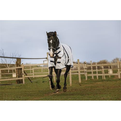 Deka proti hmyzu s krkem Equithéme Combo, bílá - vel. 145/198 cm Deka síť. s krkem Equithéme Combo, bílá, vel. 145/198 cm