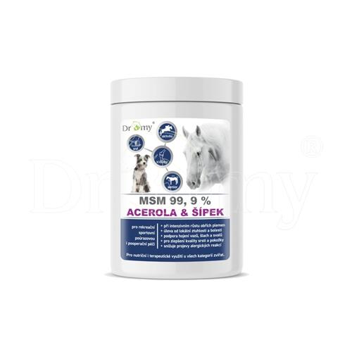 Doplněk pro koně Dromy MSM + Acerola se šípkem, 1kg Doplněk pro koně Dromy MSM + Acerola se šípkem, 1kg