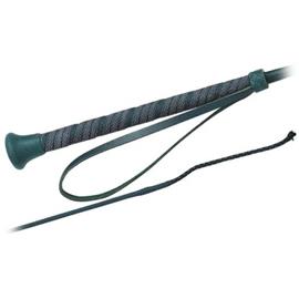 Bič jezdecký FLECK, nylon, tmavě zelený, 80 cm