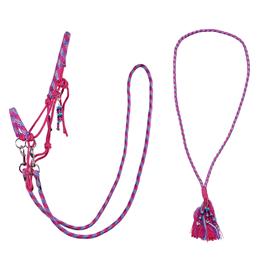 Provazový set QHP Liberty, růžovo-modrý