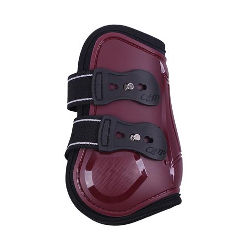 Zadní strouhavky QHP Champion, vínové - vel. Pony Fetlock boots Champion
