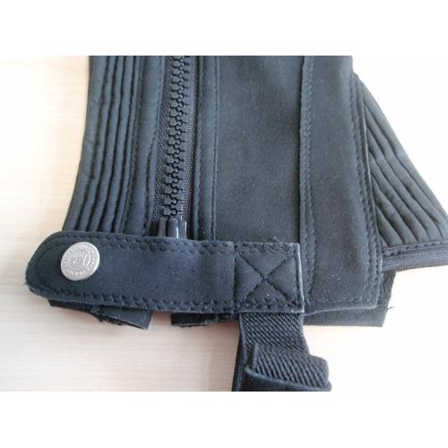 Minichaps Covaliero ClassicStretch, černé - XXL Minichaps, velurová kůže, černé, vel. XXL