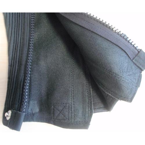Minichaps Covaliero ClassicStretch, černé - XXL Minichaps, velurová kůže, černé, vel. XXL