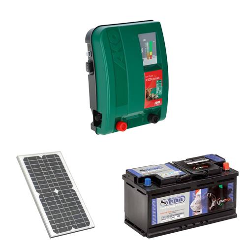 Sada elektrického ohradníku AKO DUO-Power X 6000 smartGPS + solární panel 55 W + akumulátor 70 Ah Sada elektrického ohradníku AKO DUO-Power X 6000 smartGPS + solární panel 55 W + akumulátor 70 Ah