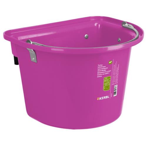 Kbelík pro koně, 12 l, závěsný s pevnými kovovými držáky - fuchsiová Kbelík pro koně, 12 l, závěsný s pevnými kovovými držáky, fuchsiová