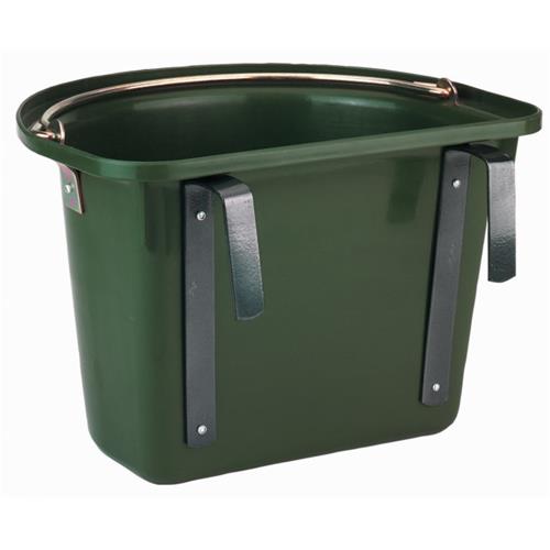 Kbelík pro koně, 12 l, závěsný s pevnými kovovými držáky - zelený Kbelík pro koně, 12 l, závěsný s pevnými kovovými držáky, zelený