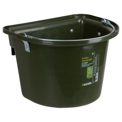 Kbelík pro koně, 12 l, závěsný s pevnými kovovými držáky - zelený Kbelík pro koně, 12 l, závěsný s pevnými kovovými držáky, zelený