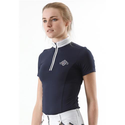 Závodní jezdecké triko Premier Equine Maria, modré - vel. XS Triko závodní Premier Equine Maria, modré, vel. XS