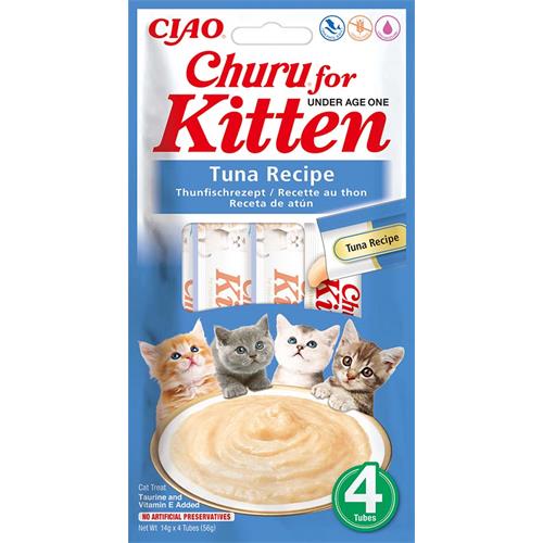 Churu Cat Kitten 4×14 g - Tuňák Pyré masové pro koťátka Churu Tuňák, 4×14 g