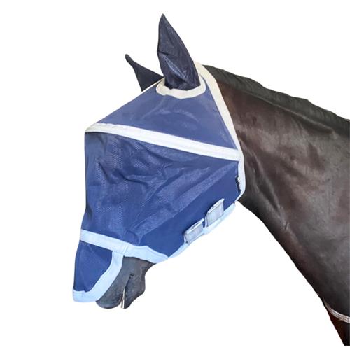 Maska proti hmyzu Equithéme Cerceau s obručí, modrá - vel. XL Maska proti hmyzu s obručí Equitheme Cerceau, modrá, vel. XL