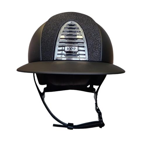 Jezdecká přilba KEP Cromo 2.0 Matt Star Polo, černá, M Jezdecká přilba KEP Cromo 2.0 Matt Star Polo, černá, M