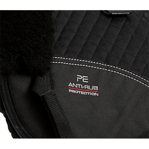 Podsedlová podložka Premier Equine, s beránkem - černá Podložka podsedl. Premier, Merino beránek, černá