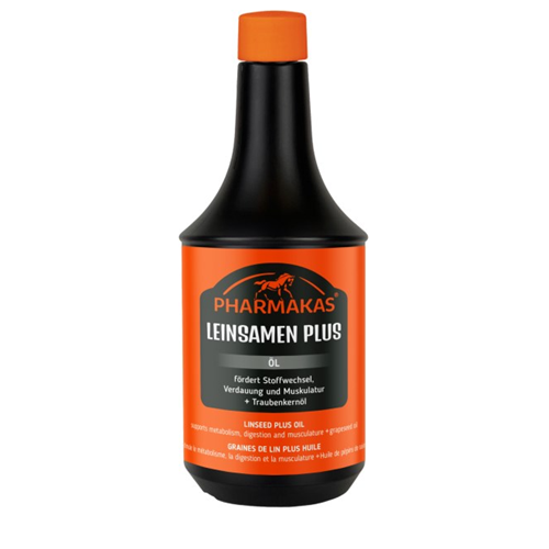 Lněný olej pro koně Pharmakas, 1 l Lněný olej pro koně Pharmakas, 1 l