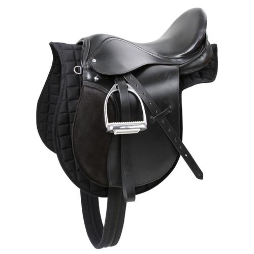Kožené hobby sedlo Covalliero, set - 17,5