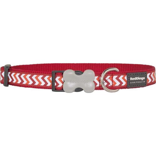 Reflexní obojek pro psy Red Dingo, Ziggy, červený - 30 - 47 cm / 2 cm Reflexní obojek pro psy Red Dingo, Ziggy, červený, 2/30-47 cm