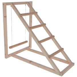 Žebřík s houpačkou pro slepice