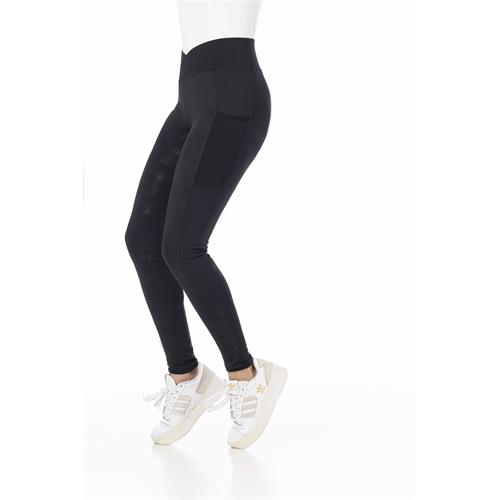 Dámské legíny Equitheme Flora, černé - vel. 40 Leginy dámské Equitheme Flora, černé, 40