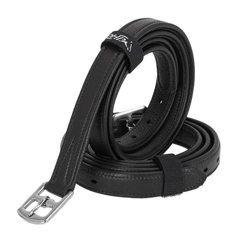 Třmenové řemeny QHP, černé - 150 cm Řemeny třmenové QHP Sensisoft, černé, 150 cm