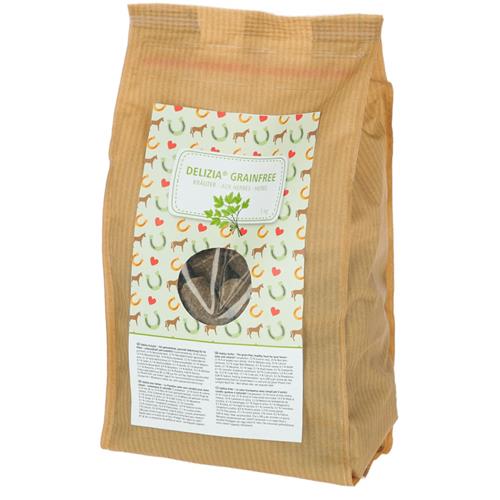Pamlsky pro koně Delizia, 1 kg - bezobilné+bylinky Pamlsky pro koně Delizia, bezobilné, bylinka, 1kg