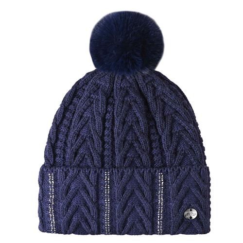 Zimní čepice HVP Madalyn AW 25 s krystalky - tmavě modrá Čepice s krystalky HVP Madalyn AW 25/26, tm. modrá