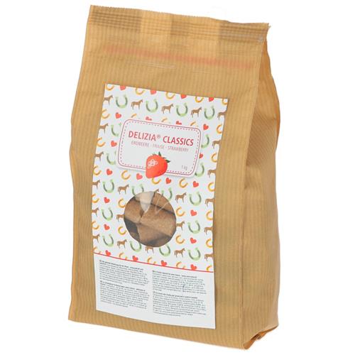 Pamlsky pro koně Delizia, 1 kg - jahoda Pamlsky pro koně Delizia, jahoda, 1 kg