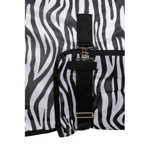 Deka proti hmyzu Horze Defender s krkem, zebra - 155/205 cm Deka síťovaná Horze Defender s krkem, zebra 155 cm