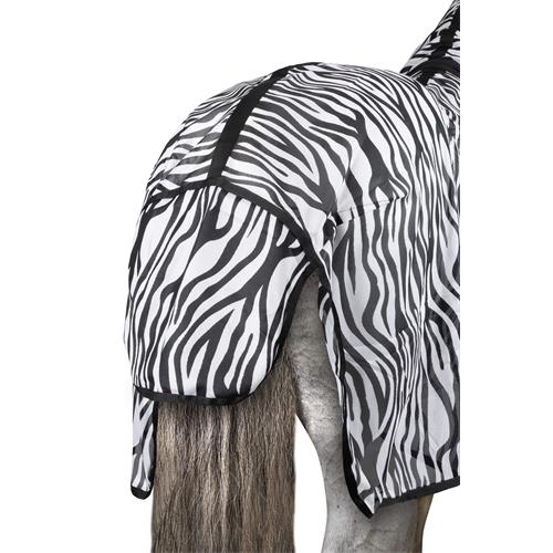 Deka proti hmyzu Horze Defender s krkem, zebra - 155/205 cm Deka síťovaná Horze Defender s krkem, zebra 155 cm