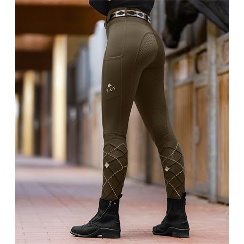 Jezdecké podkolenky ELT AW 2025/26 Argyle - zelené, vel. S Podkolenky ELT Argyle AW25/26, hnědé, vel. S