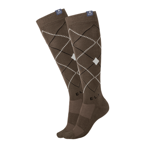 Jezdecké podkolenky ELT AW 2025/26 Argyle - zelené, vel. L Podkolenky ELT Argyle AW25/26, hnědé, vel. L