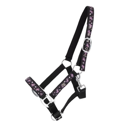 Ohlávka QHP AW 25/26 Lize, černo-fialová - vel. Pony Ohlávka QHP AW 25/26 Lize, černo-fialová, vel. Pony