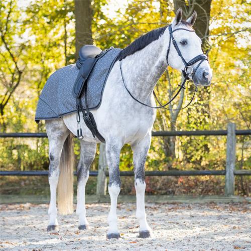 Bederní deka s fleecem QHP AW 25/26, 0g, reflexní šedá - vel. M - 135 cm Bederní deka QHP AW 25/26, reflexní šedá, vel. M