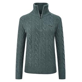 Dámský svetr s vlnou HVP Dunya AW 25/26, tmavě zelený