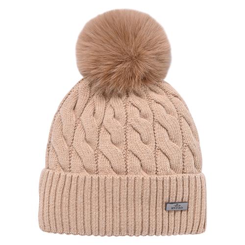 Zimní čepice s bambulí HVP Claire AW 25/26 - světle hnědá Čepice s bambulí HVP Claire AW 25/26, světle hnědá