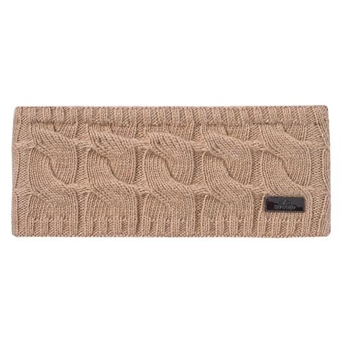 Zimní pletená čelenka HVP Claire AW 25/26 - světle hnědá Čelenka pletená HVP Claire AW 25/26, světle hnědá