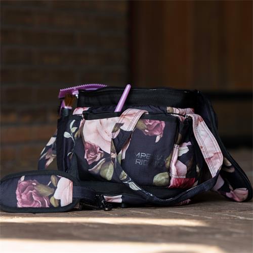 Taška na čištění IRH Basic AW 25/26, černá s květinami Taška na čištění IRH Basic AW 25/26, černá s květinami